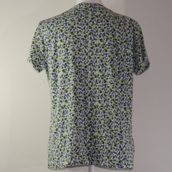 Croft & Borrow Multicolor Short-Sleeve V-Neck Pullover Classic Tee Size L C1273 - Picture 5 of 6